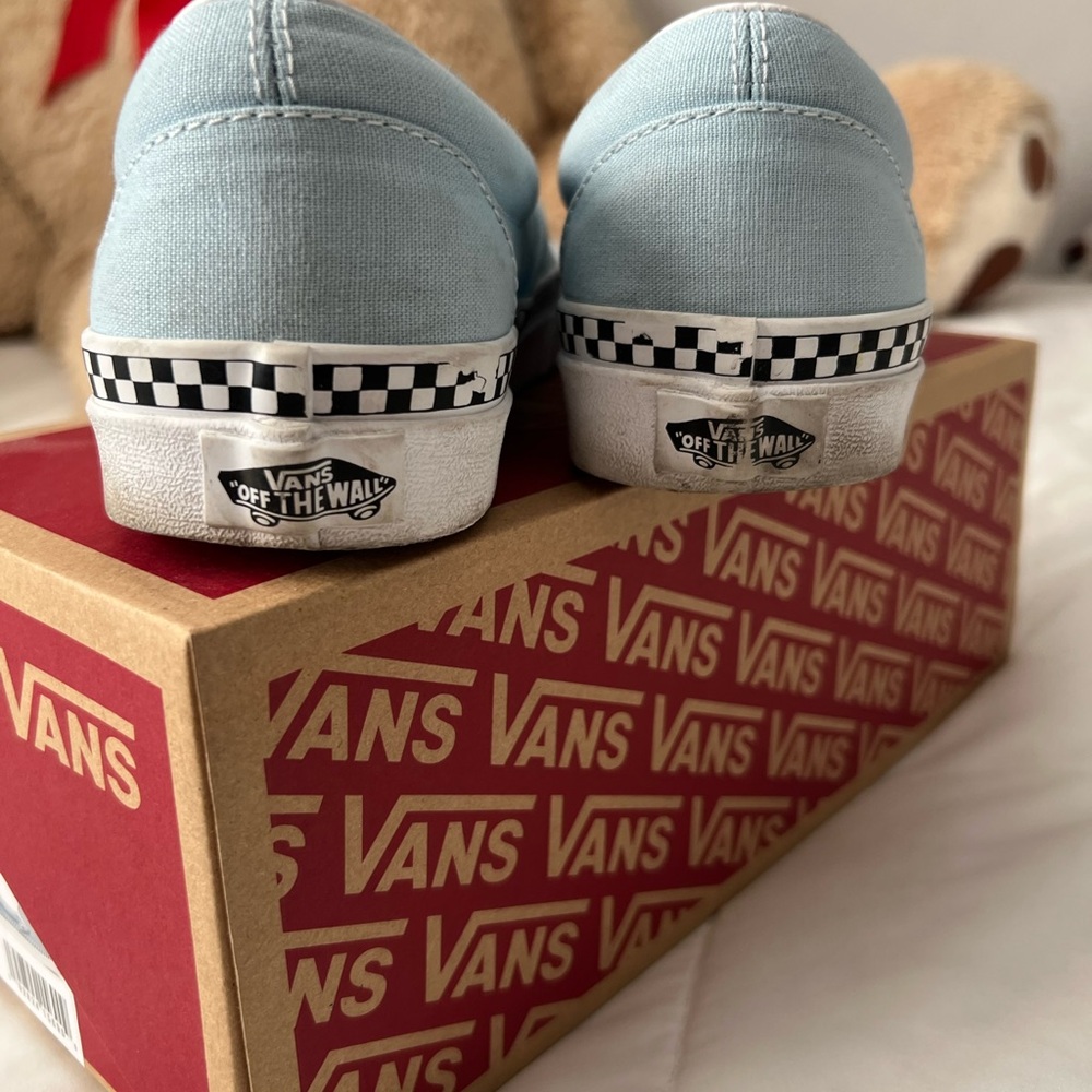 Vans Classic Slip-On in Checkered Blue and White - Picture 4 of 5